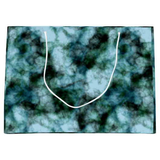 Blaue Marmor Große Geschenktüte (Vorderseite)