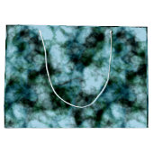 Blaue Marmor Große Geschenktüte (Rückseite)