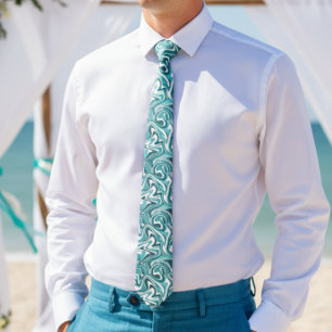 Blaue Marmor-Hochzeit Krawatte