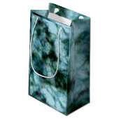 Blaue Marmor Kleine Geschenktüte (Rückseite Schrägansicht)