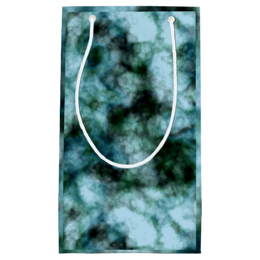 Blaue Marmor Kleine Geschenktüte (Vorderseite)