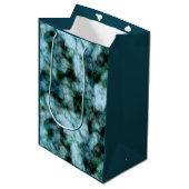 Blaue Marmor Mittlere Geschenktüte (Vorderseite Schrägansicht)