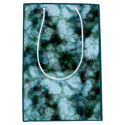 Blaue Marmor Mittlere Geschenktüte (Vorderseite)