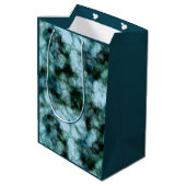 Blaue Marmor Mittlere Geschenktüte (Rückseite Schrägansicht)