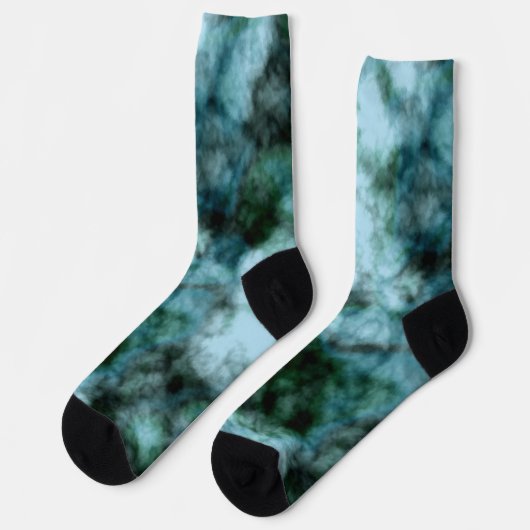 Blaue Marmor Socken (Linkes Detail)