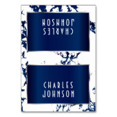 Blaue Marmor-, Weiß- und Silbermarmorbäume - Platz Tischnummer (Vorderseite)