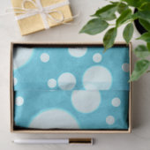 Blaue Marmor Weißpolka Dots Muster Decoupage Seidenpapier (Geschenk)