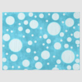 Blaue Marmor Weißpolka Dots Muster Decoupage Seidenpapier (Vorderseite)