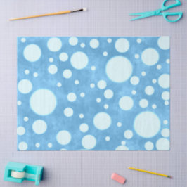 Blaue Marmor Weißpolka Dots Muster Decoupage Seidenpapier