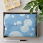 Blaue Marmor Weißpolka Dots Muster Decoupage Seidenpapier (Geschenk)