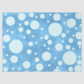 Blaue Marmor Weißpolka Dots Muster Decoupage Seidenpapier (Vorderseite)