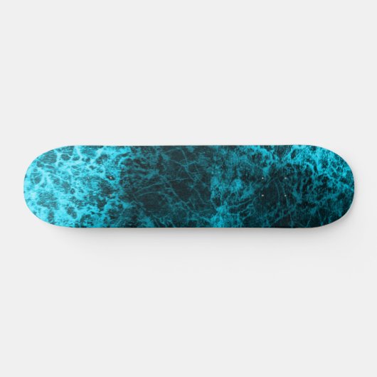 Blaue Marmorabdruck Skateboard (Horizontal)