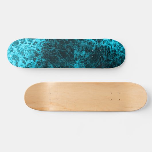 Blaue Marmorabdruck Skateboard (Horizontal)