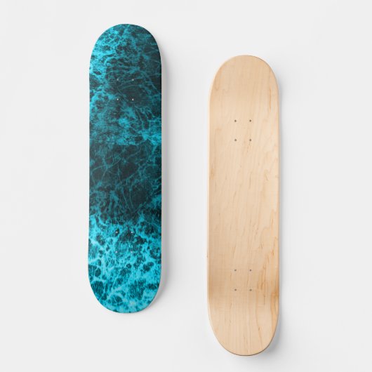 Blaue Marmorabdruck Skateboard (Vorderseite)