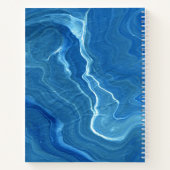 Blaue Marmorabstraktion Notizblock (Rückseite)