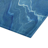 Blaue Marmorabstraktion Schneidebrett (Ecke)