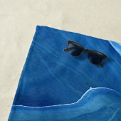 Blaue Marmorabstraktion Strandtuch (Beispiel)
