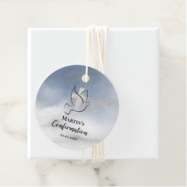 Blaue Marmorbestätigung Geschenkanhänger