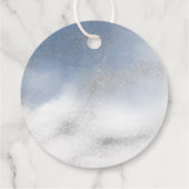 Blaue Marmorbestätigung Geschenkanhänger (Rückseite)