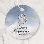 Blaue Marmorbestätigung Geschenkanhänger (Vorderseite)