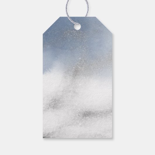 Blaue Marmorbestätigung Geschenkanhänger (Rückseite)