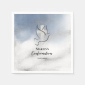 Blaue Marmorbestätigung Serviette (Vorderseite)
