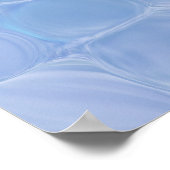 Blaue Marmorblasen Poster (Ecke)