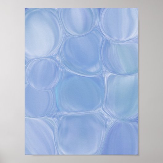 Blaue Marmorblasen Poster (Vorne)