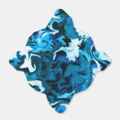 Blaue Marmorbrushstrokes Handmade Art Geschenkschachtel (Ungefaltet)