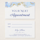 Blaue Marmordesignkarte (Vorne & Hinten)