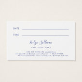 Blaue Marmordesignkarte (Rückseite)