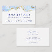 Blaue Marmordesignkarte Visitenkarte (Vorne/Hinten)