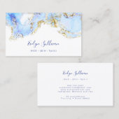 blaue Marmordesignkarte Visitenkarte (Vorne/Hinten)