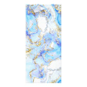 Blaue Marmordesignpreisliste Werbekarte (Hinten)