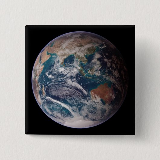 Blaue Marmorerde (östliche Hemisphäre) Button (Vorderseite)