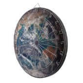 Blaue Marmorerde (östliche Hemisphäre) Dartscheibe (Vorderseite rechts)