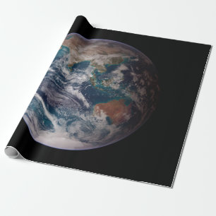 Blaue Marmorerde (östliche Hemisphäre) Geschenkpapier