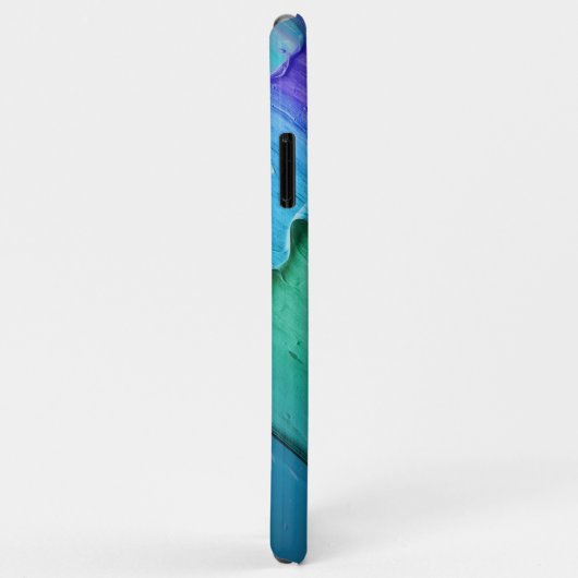 Blaue Marmorgestaltung Case-Mate iPhone Hülle (Hinten/Rechts)