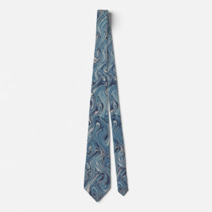Blaue Marmorgestaltung Krawatte