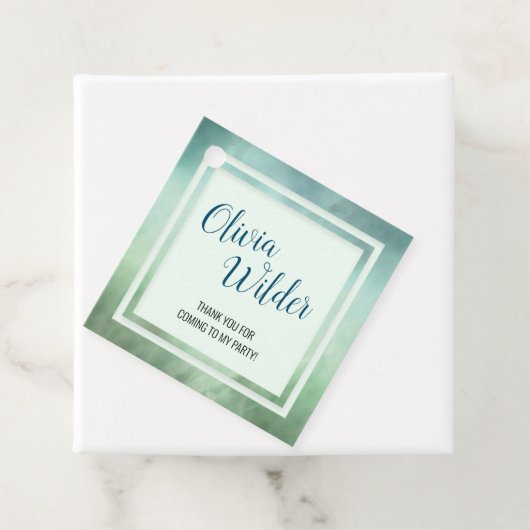 Blaue Marmorgrenze Geschenkanhänger (Beispiel)