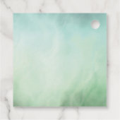 Blaue Marmorgrenze Geschenkanhänger (Rückseite)