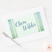 Blaue Marmorgrenze Rechteckiger Aufkleber (Umschlag)