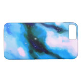 Blaue marmorierte Außenwelt Abstrakter Hintergrund Case-Mate iPhone Hülle (Rückseite (Horizontal))