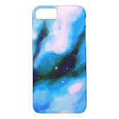 Blaue marmorierte Außenwelt Abstrakter Hintergrund Case-Mate iPhone Hülle (Rückseite)