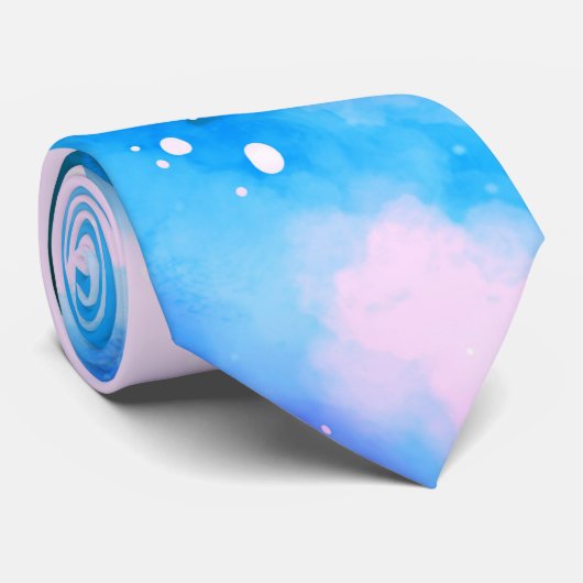 Blaue marmorierte Außenwelt Abstrakter Hintergrund Krawatte (Gerollt)