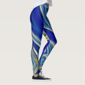 Blaue marmorierte Leggings (Rechts)