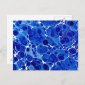 Blaue marmorierte Postkarte (Vorne/Hinten)