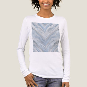 Blaue Marmorierung Tri-Blend Shirt