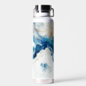 Blaue Marmorklasse 2025 Trinkflasche (Rückseite)