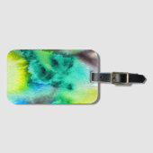 Blaue Marmorkunst Gepäckanhänger (Vorderseite (Horizontal))